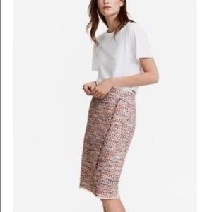 H&M Asymmetrical Tweed Midi Skirt